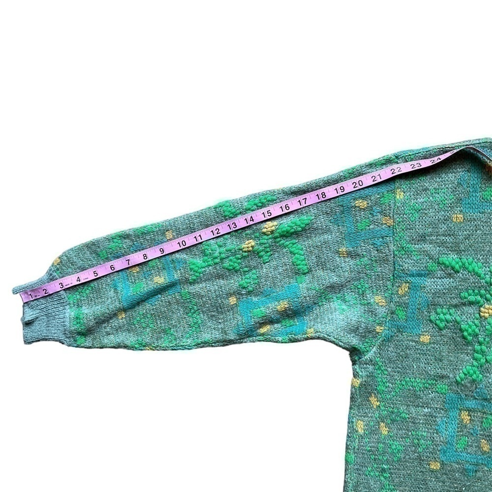 MAURIZIO BALDASSARI green Multi Wool Blend Crewneck Pullover Sweater Size 52. - Picture 5 of 6